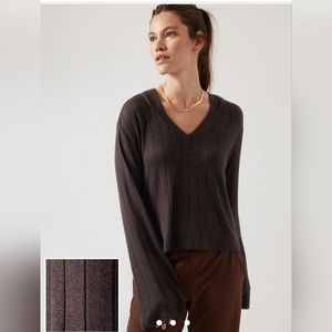 🌜 ATHLETA NWT Harmony Pose Hoodie | Mahogany Heather | Oversized | size XS